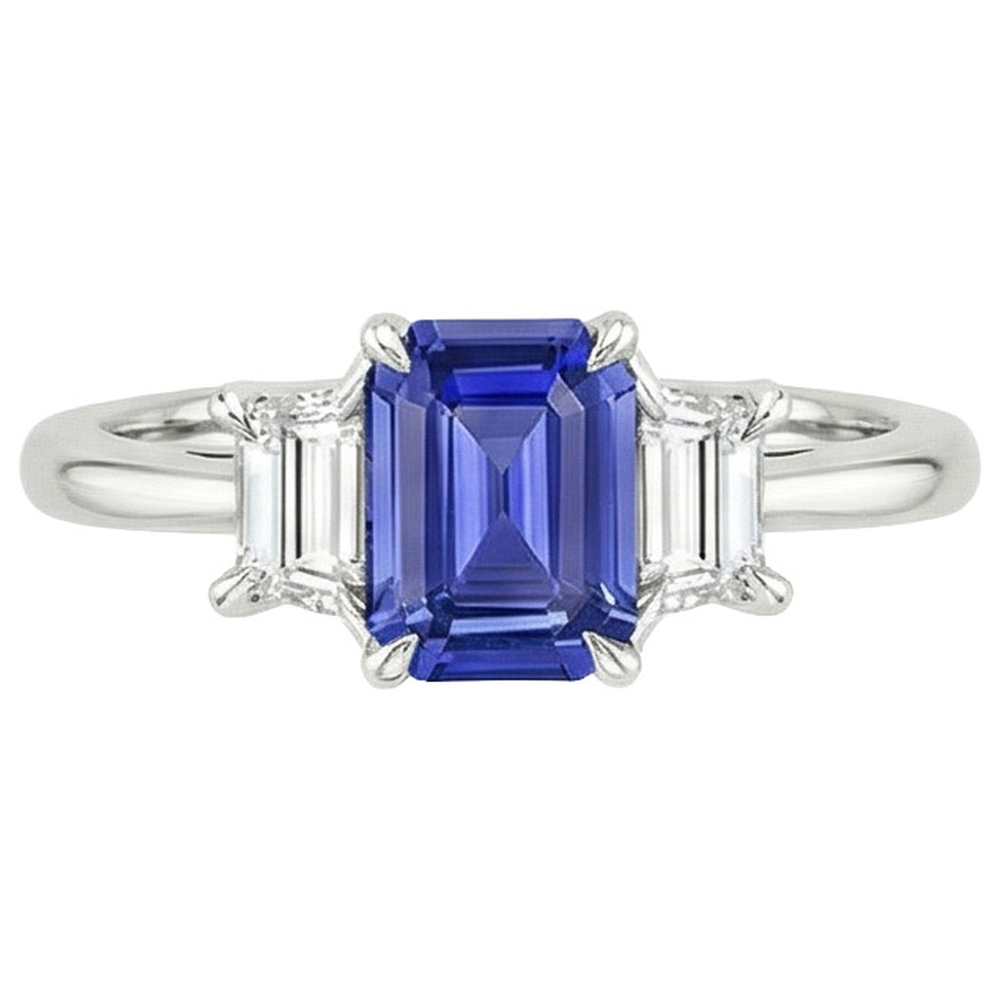 naturel diamant 3.50carats bague vue de profil
