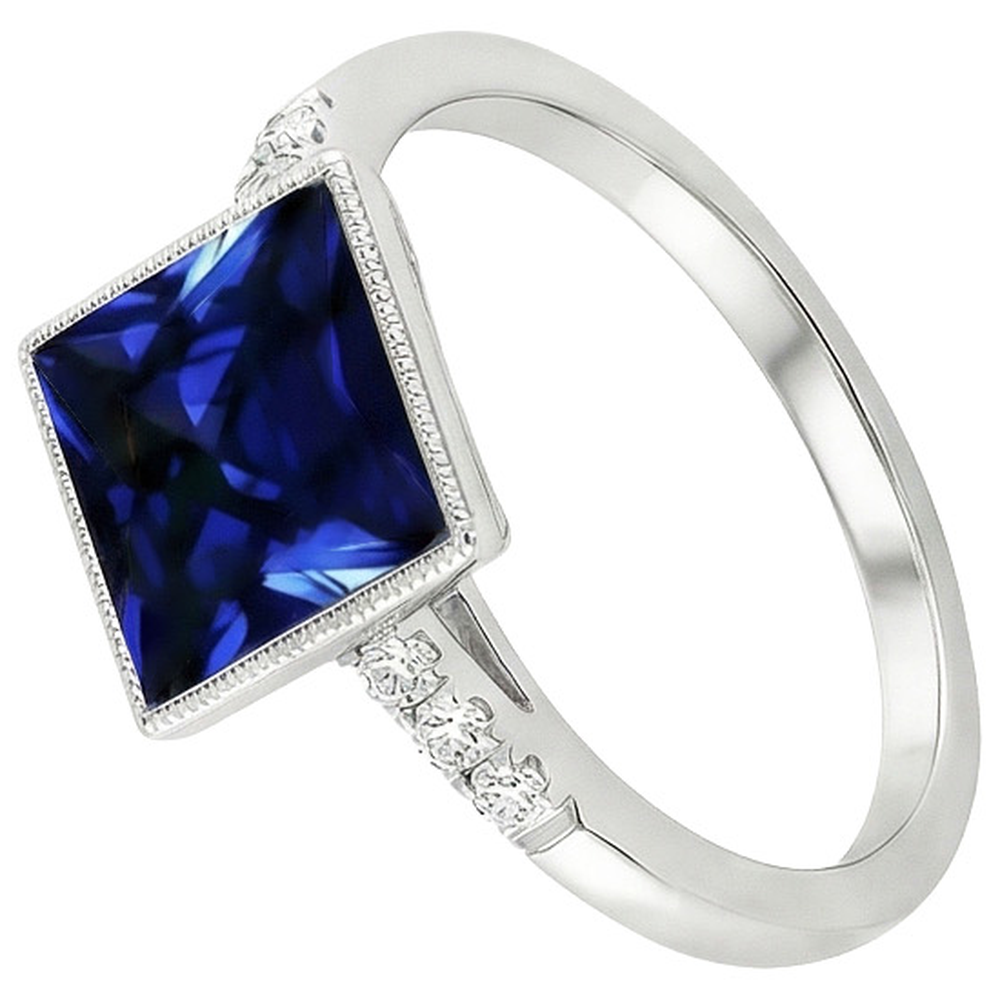 naturel diamant 5.25carats bague angle de côté