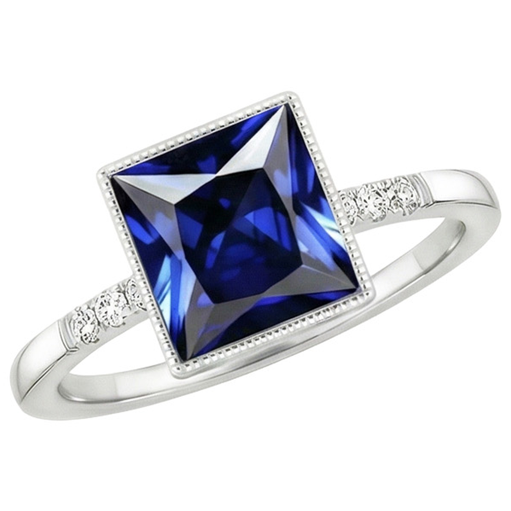 naturel diamant 5.25carats bague vue de profil