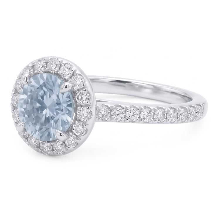 Bague Diamant Naturels Extraits des Mines ( et non cultivés en laboratoire ) Bleu