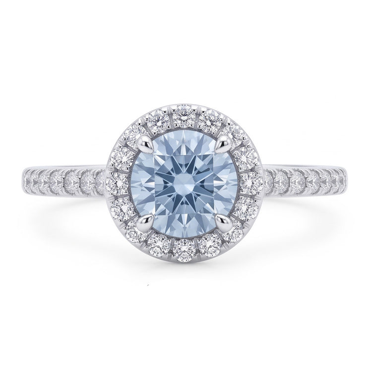 Bague Diamant Naturels Extraits des Mines ( et non cultivés en laboratoire ) Bleu