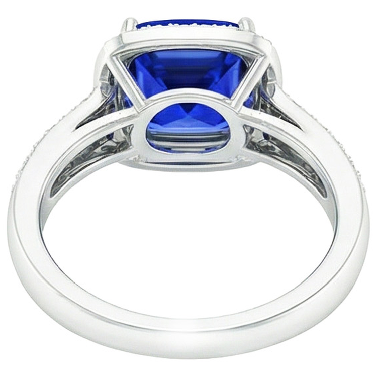 naturel round diamant 4.50carats bague sur blanc