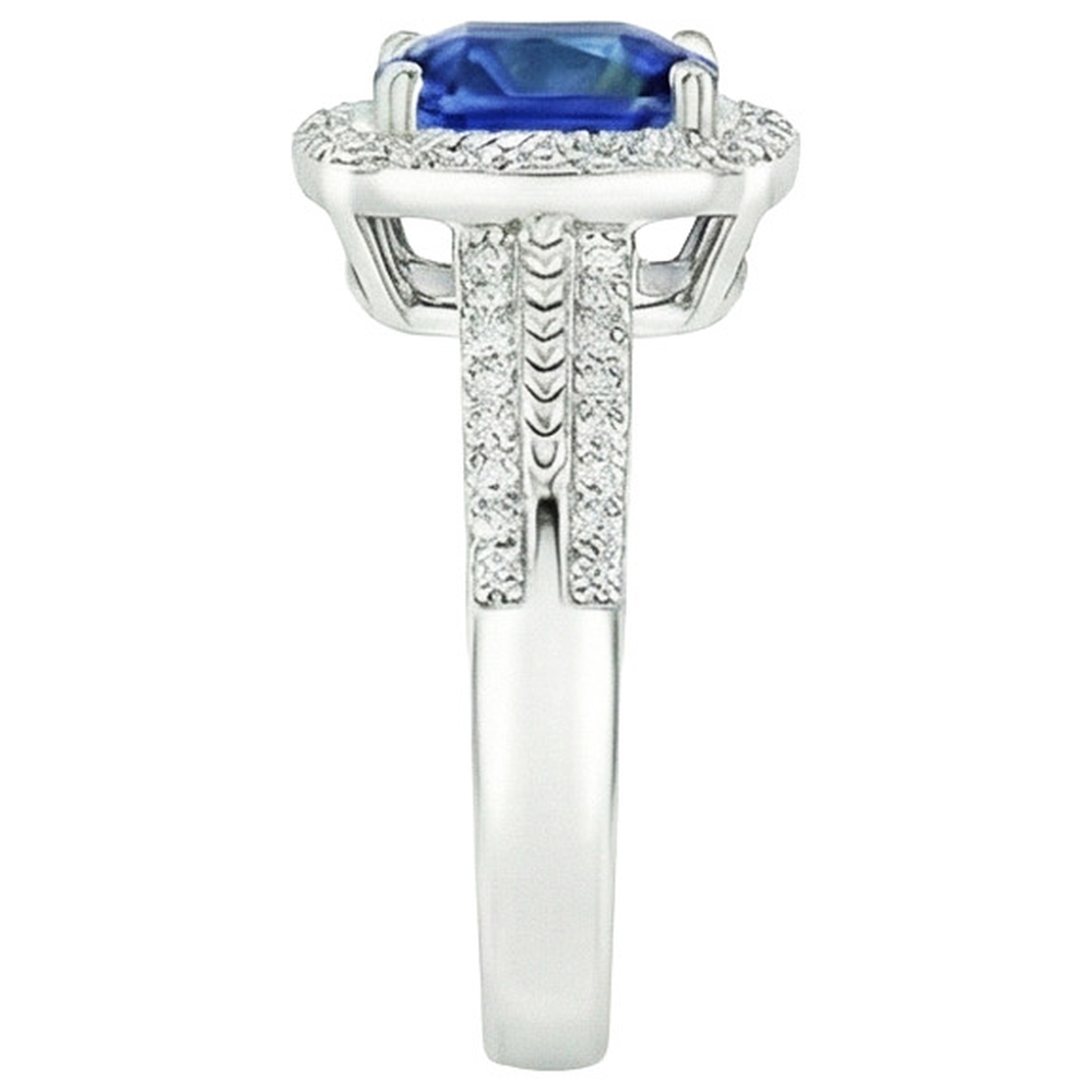 naturel round diamant 4.50carats bague vue de profil