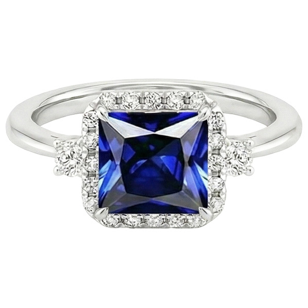 naturel diamant 6carats bague sur blanc