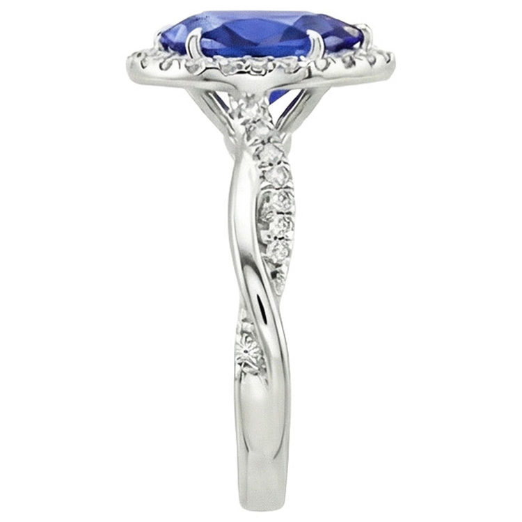 naturel pear diamant 7.25carats bague vue de profil