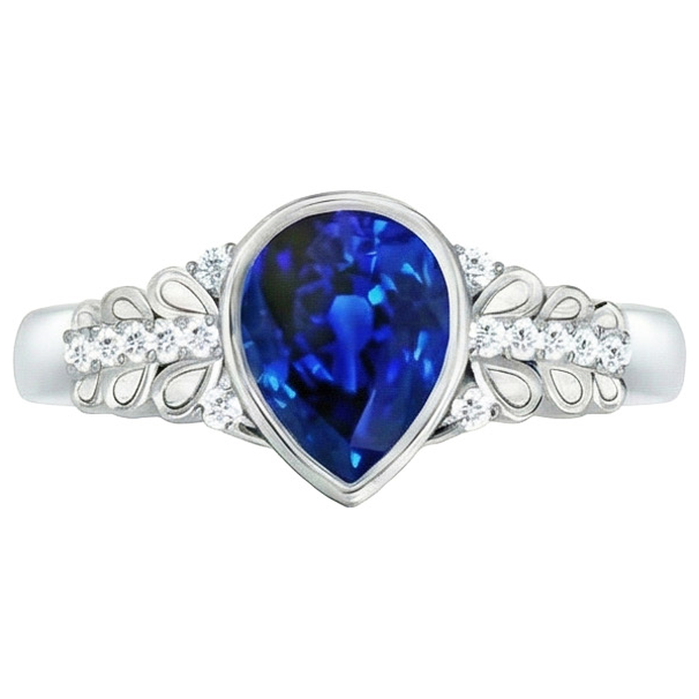 naturel pear diamant 4.25carats watch angle de côté