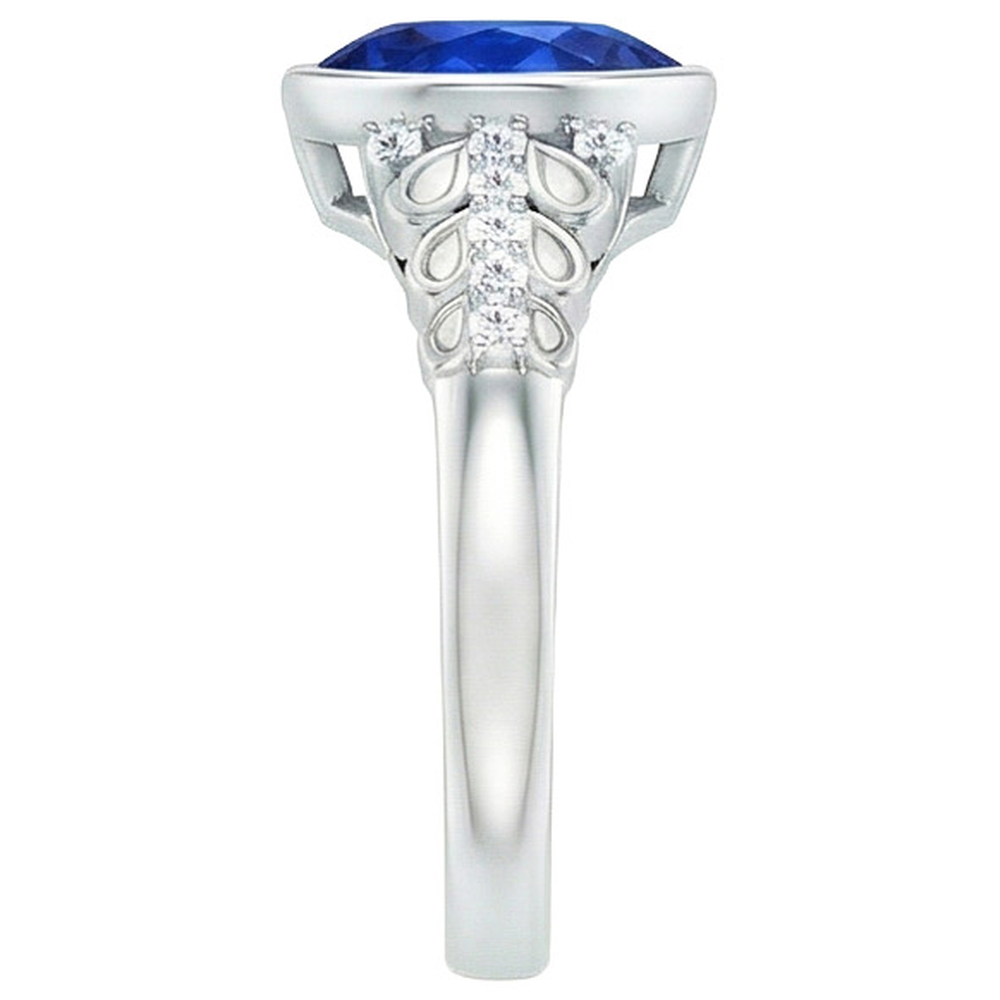 naturel pear diamant 4.25carats watch vue de profil