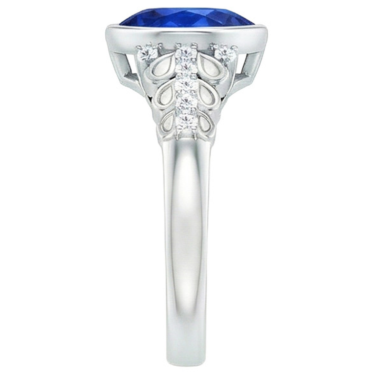 naturel pear diamant 4.25carats watch vue de profil