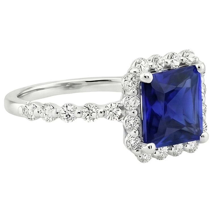 naturel diamant 6.25carats bague vue de profil
