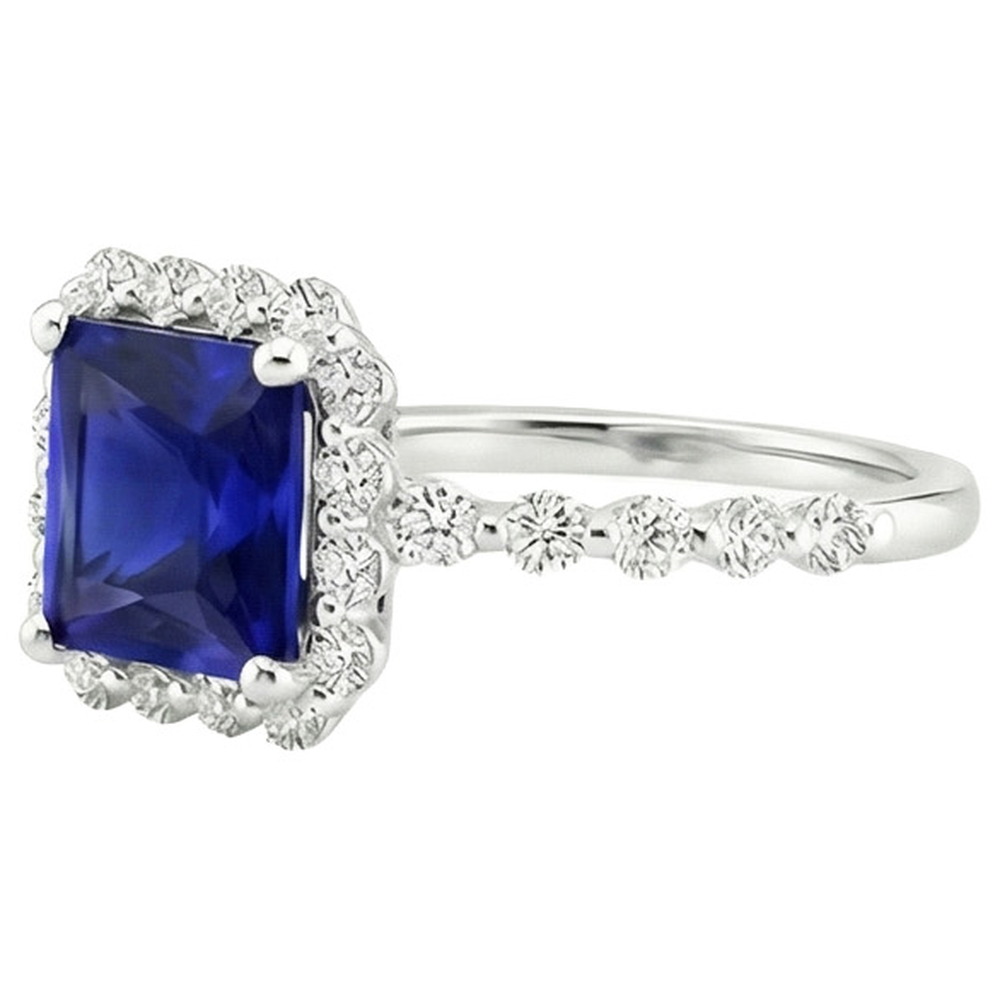naturel diamant 6.25carats bague sur blanc