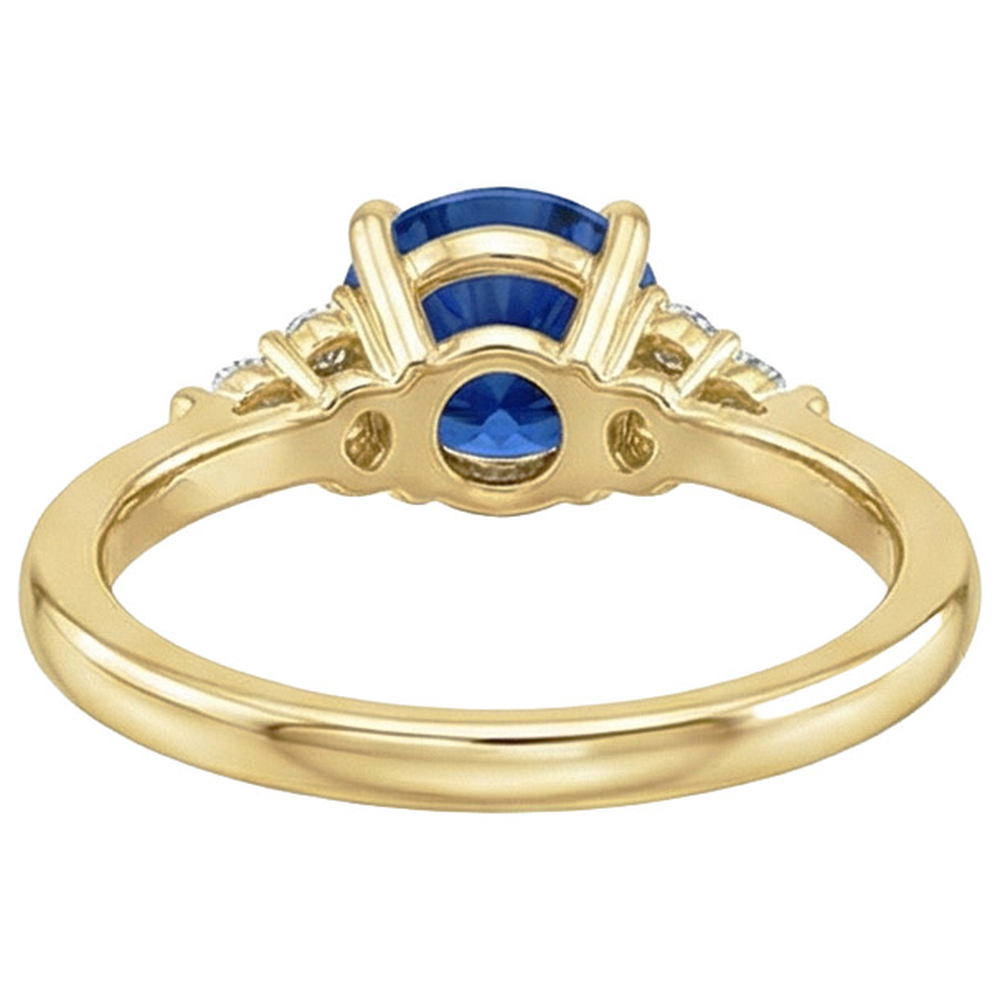 naturel round diamant 2.50carats bague sur blanc