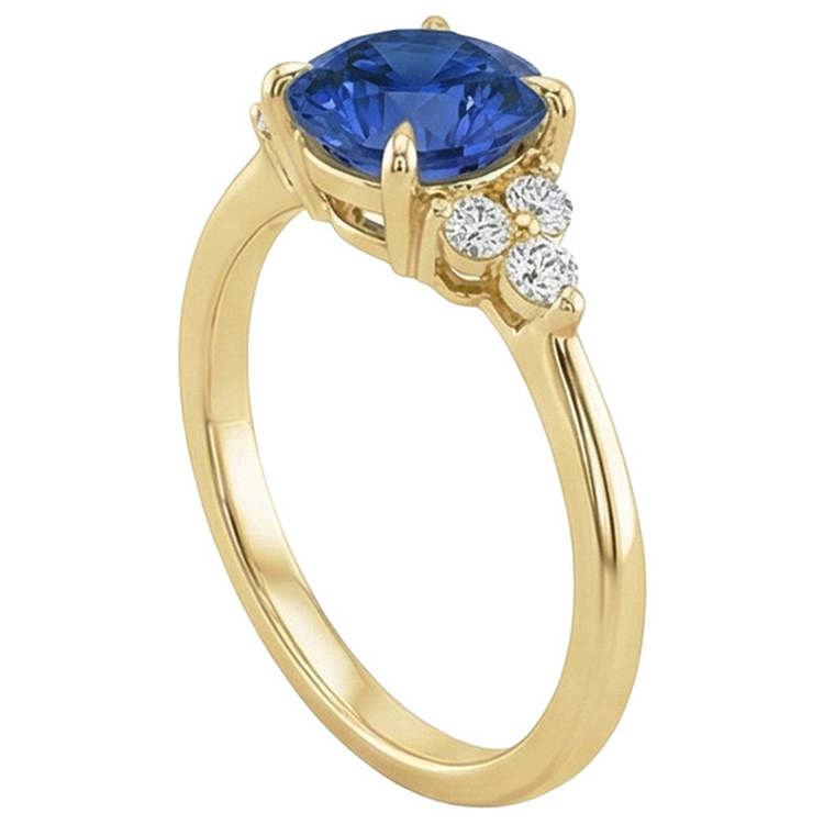naturel round diamant 2.50carats bague vue de dessus