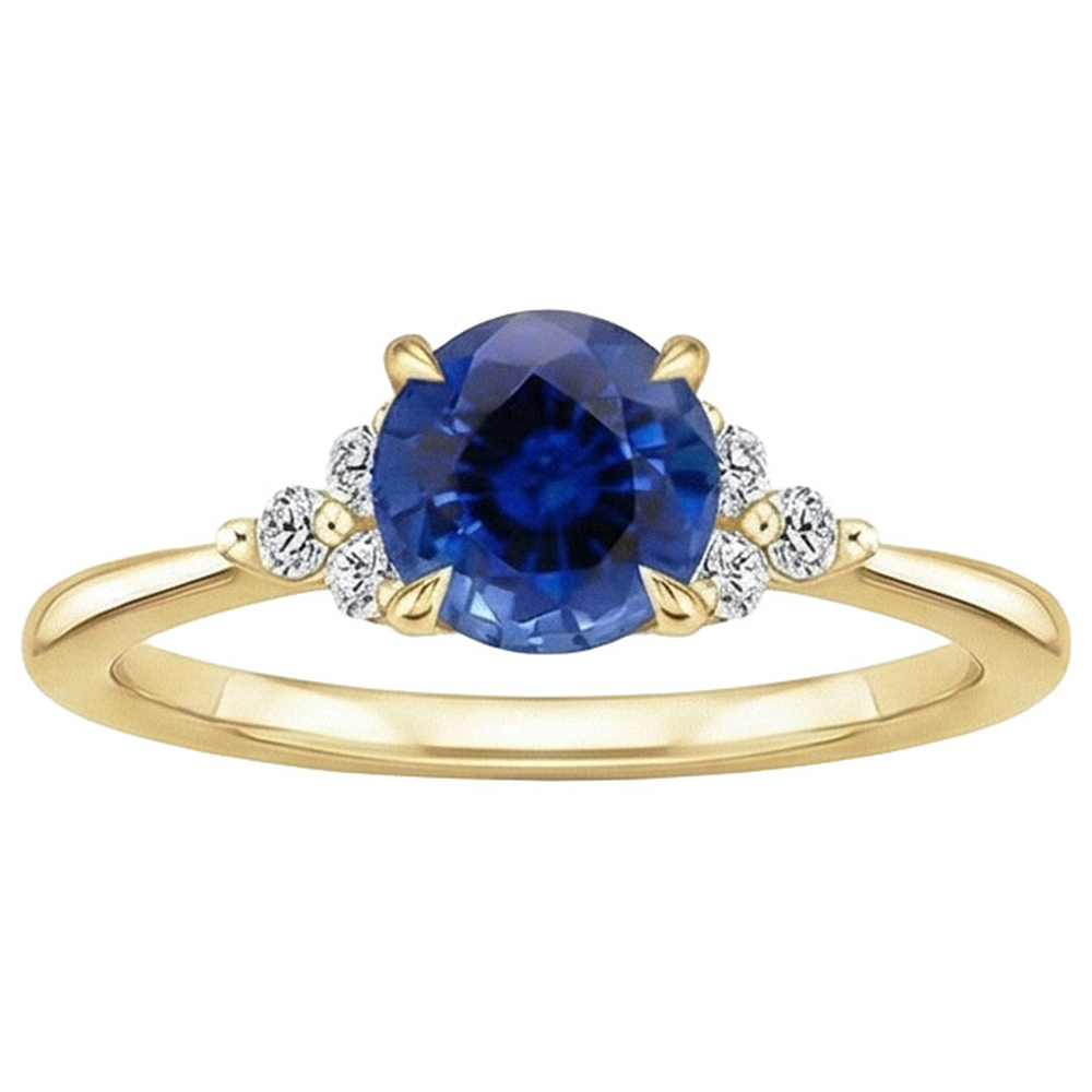 naturel round diamant 2.50carats bague détail rapproché