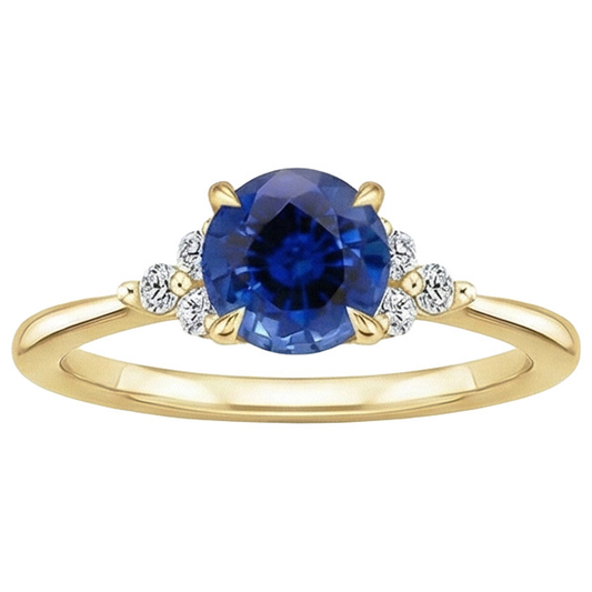 naturel round diamant 2.50carats bague détail rapproché