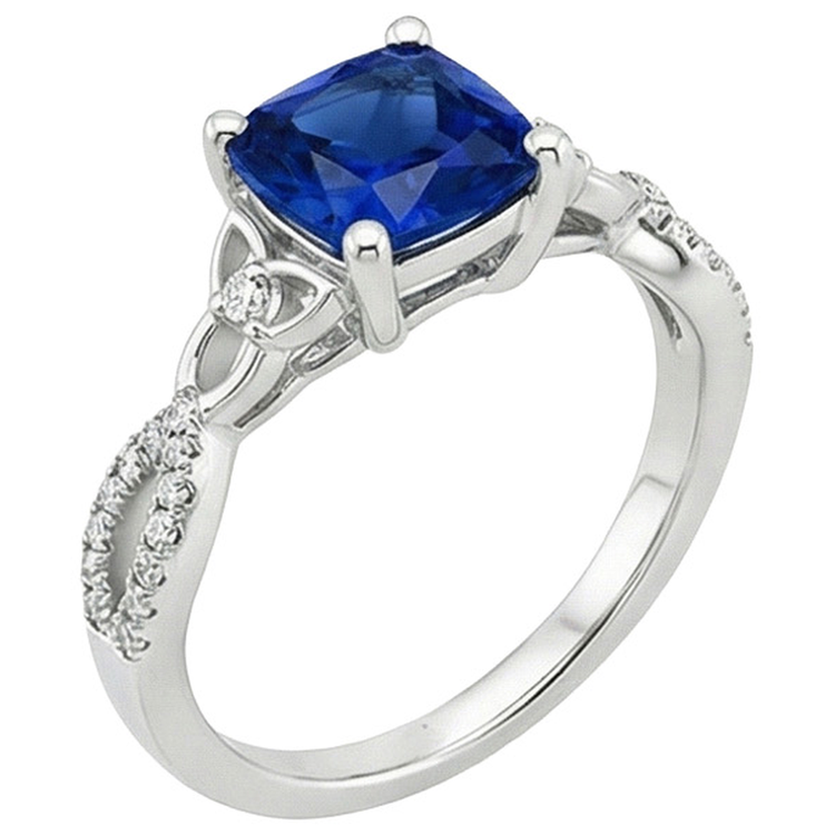 naturel round diamant 2.75carats bague angle de côté