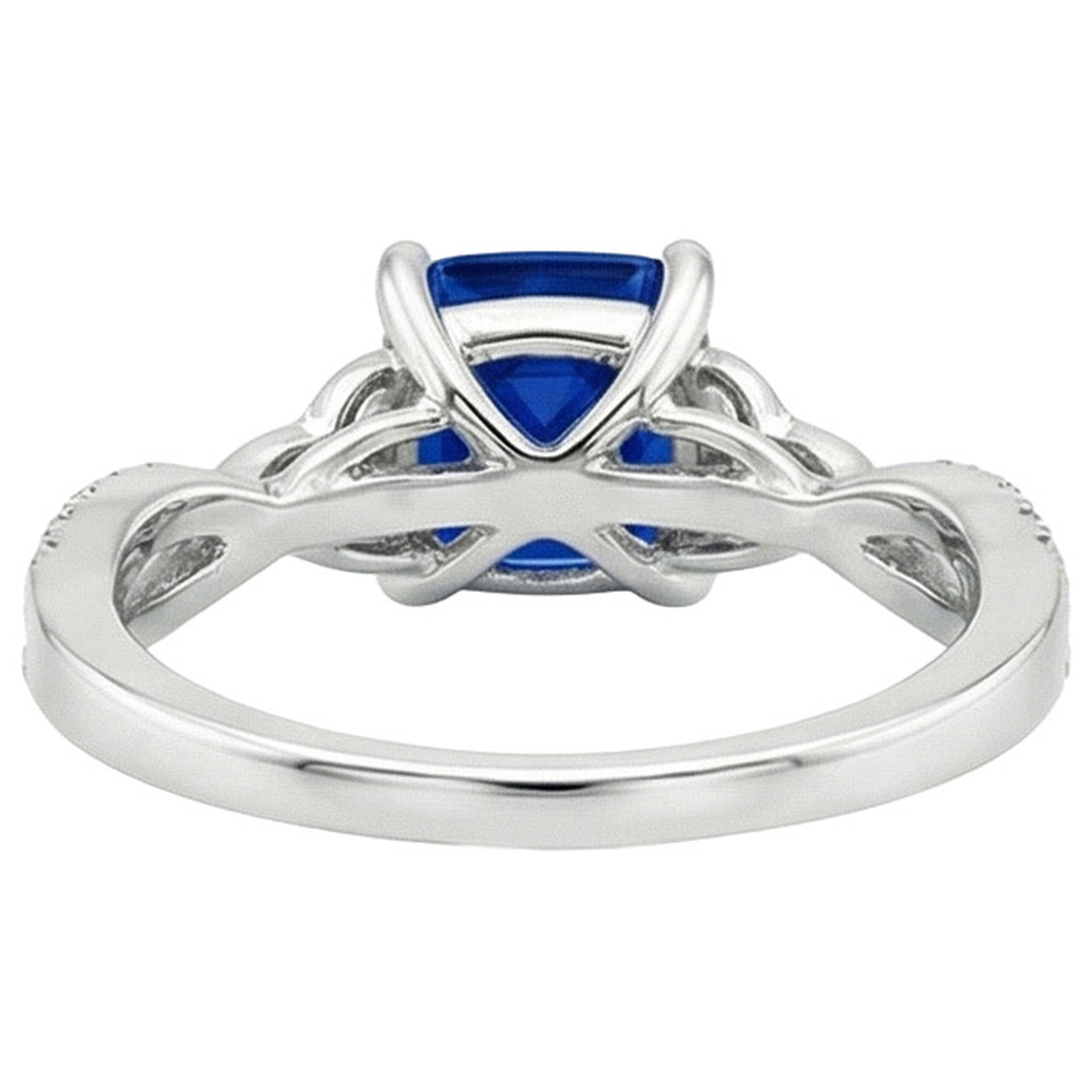 naturel round diamant 2.75carats bague sur blanc