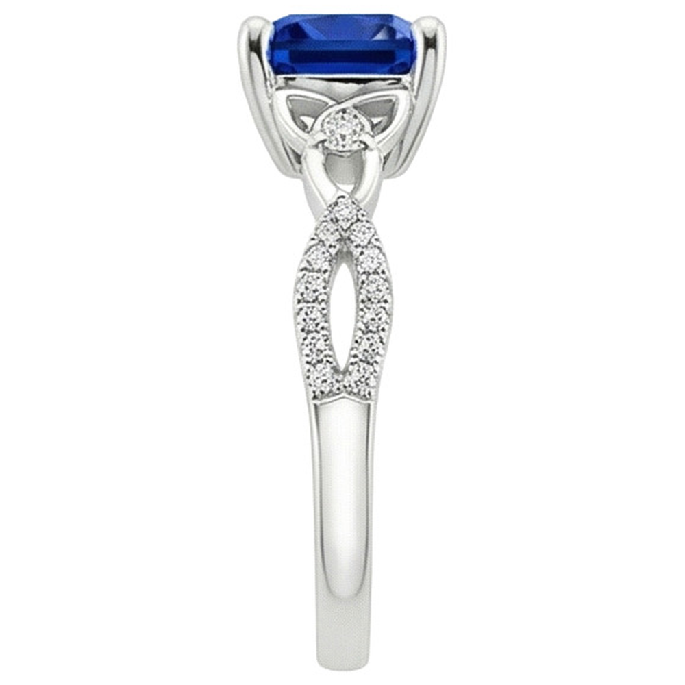naturel round diamant 2.75carats bague vue de profil