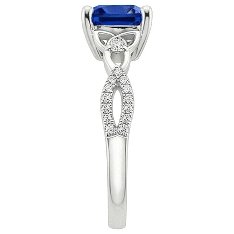 naturel round diamant 2.75carats bague vue de profil