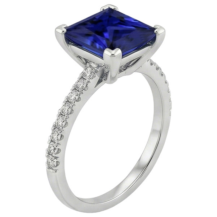 naturel diamant 5.50carats bague vue de dessus