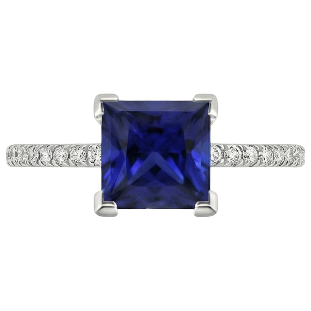naturel diamant 5.50carats bague sur blanc