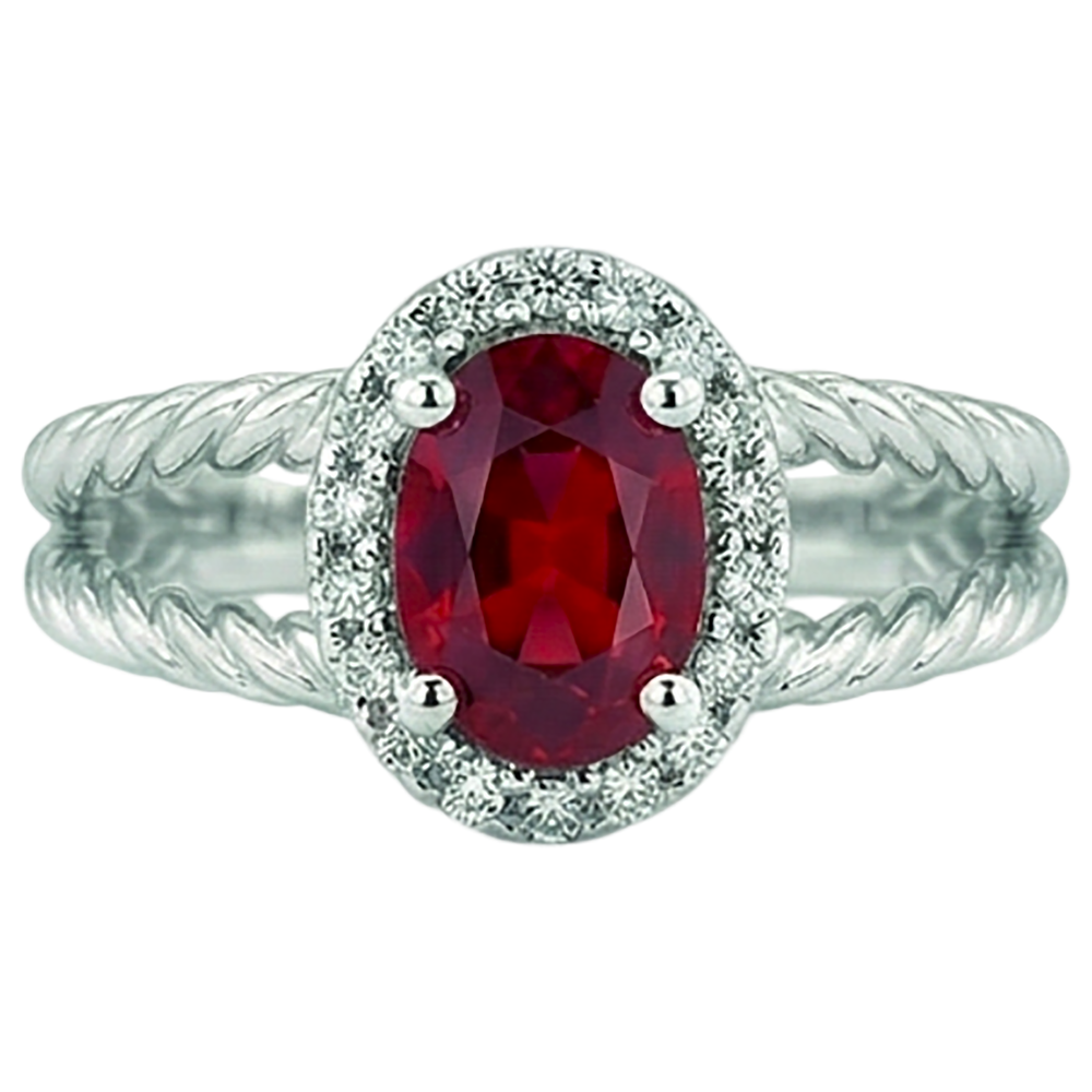 naturel oval diamant 1.16carats bague vue de face