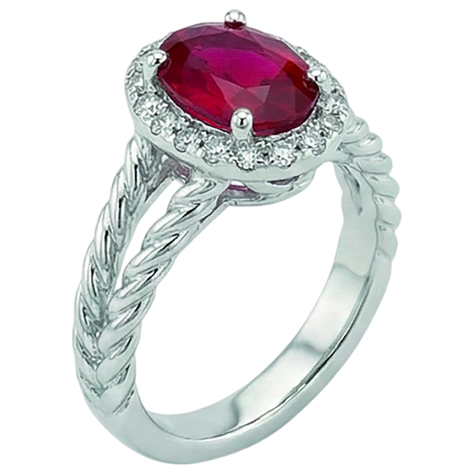 naturel oval diamant 1.16carats bague angle de côté