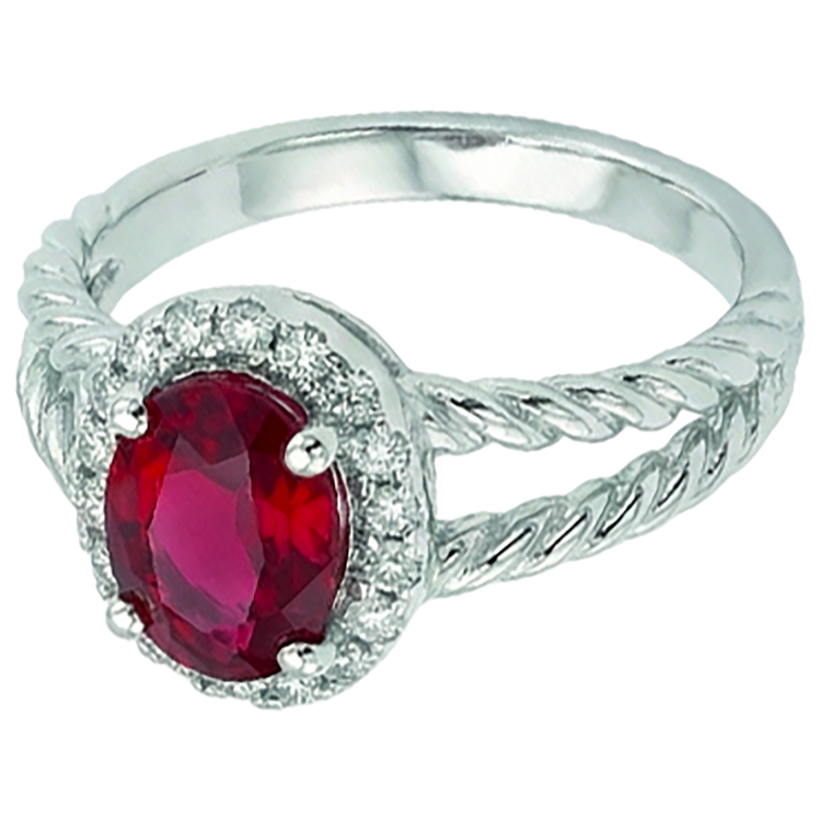 naturel oval diamant 1.16carats bague détail rapproché