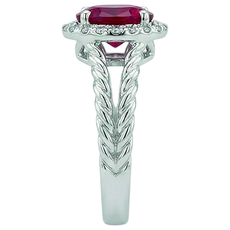 naturel oval diamant 1.16carats bague vue de dessus