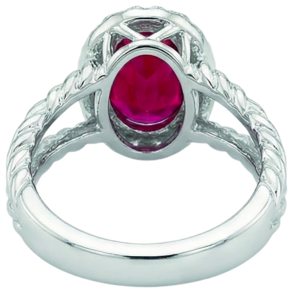 naturel oval diamant 1.16carats bague sur blanc