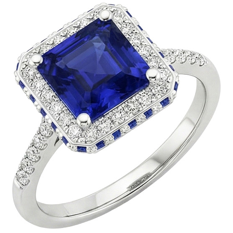 naturel diamant 4.50carats bague angle de côté