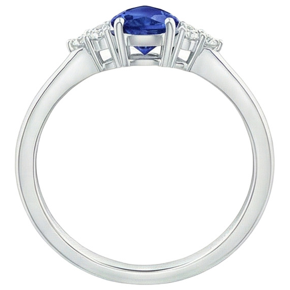 naturel round diamant 3.25carats bague sur blanc