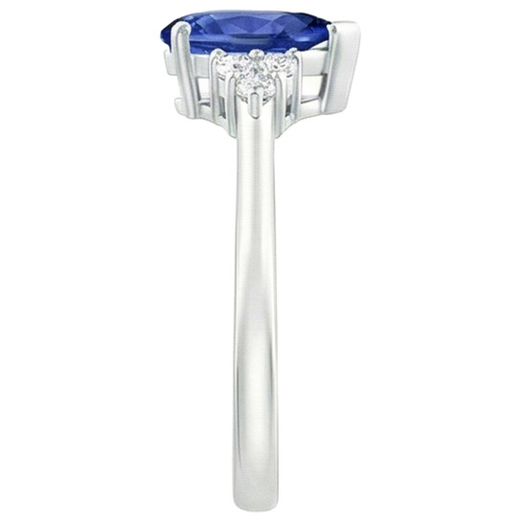 naturel round diamant 3.25carats bague vue de profil