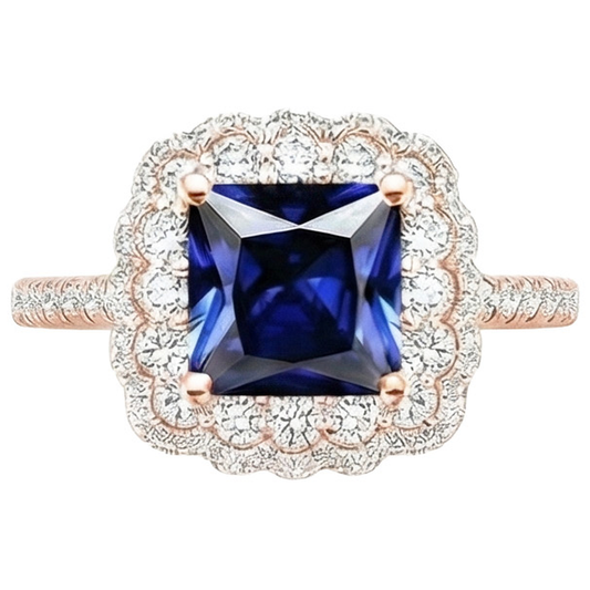 naturel round diamant 7carats bague vue de profil