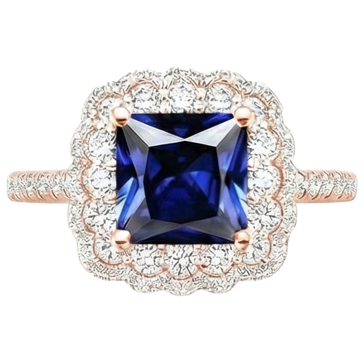 naturel round diamant 7carats bague vue de profil