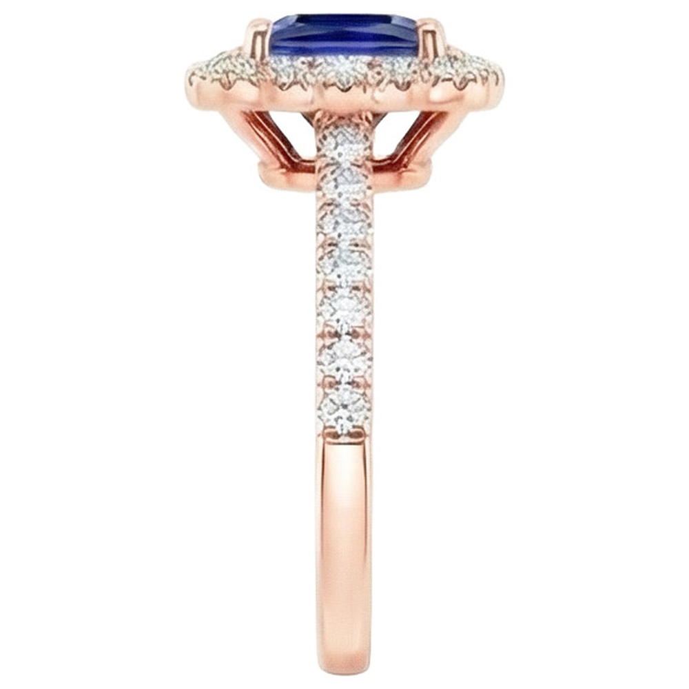 naturel round diamant 7carats bague sur blanc