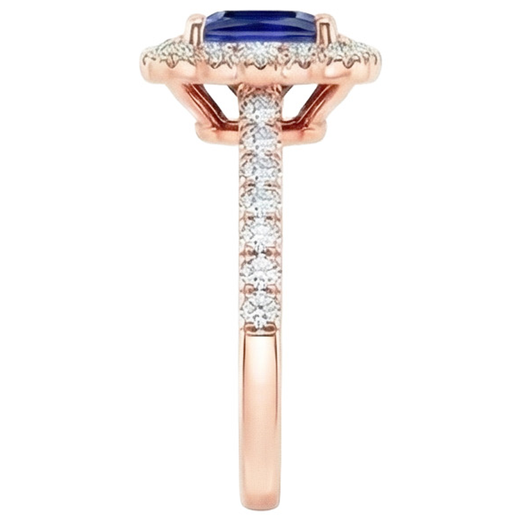 naturel round diamant 7carats bague sur blanc