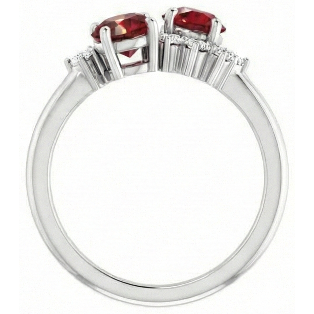 naturel round rubis 2.40carats bague détail rapproché