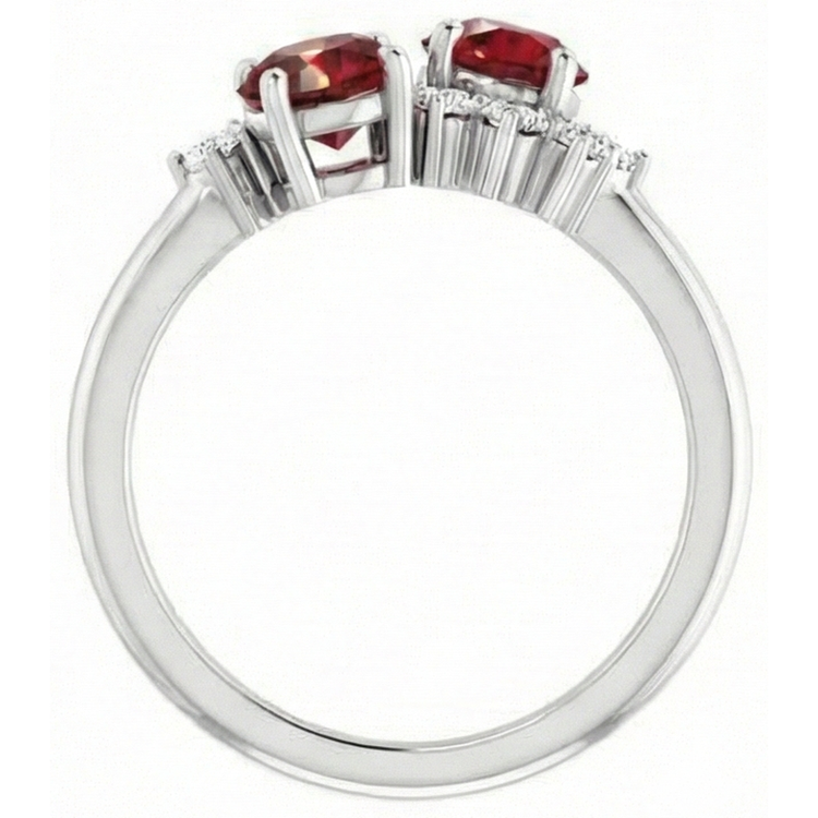 naturel round rubis 2.40carats bague détail rapproché