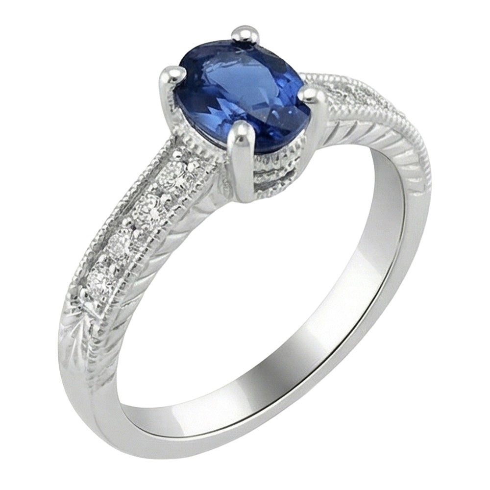 naturel round diamant 2carats bague vue de face