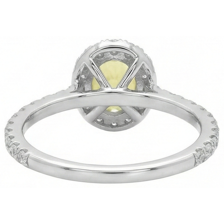 naturel round diamant 5carats bague sur blanc