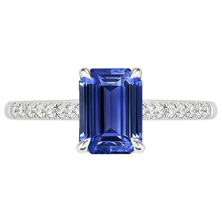 naturel diamant 3.50carats bague vue de profil