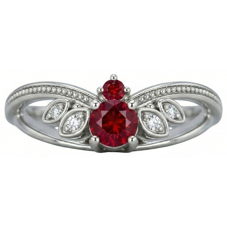 naturel round diamant 1carats bague vue de dessus