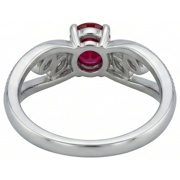 naturel round diamant 1carats bague trois quarts