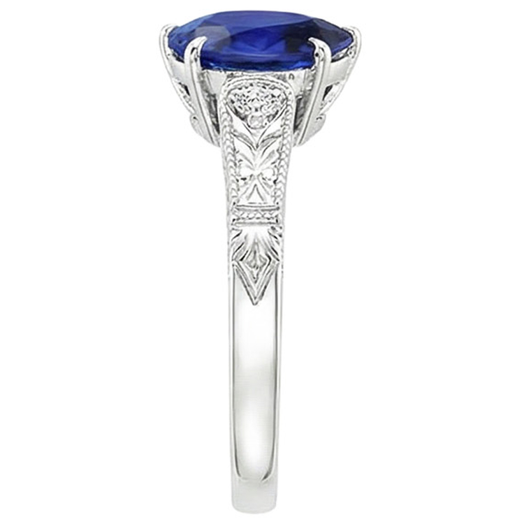Bague Diamant Naturels Extraits des Mines ( et non cultivés en laboratoire ) Trois Pierres Style Antique Taille Poire 3.25 Carats