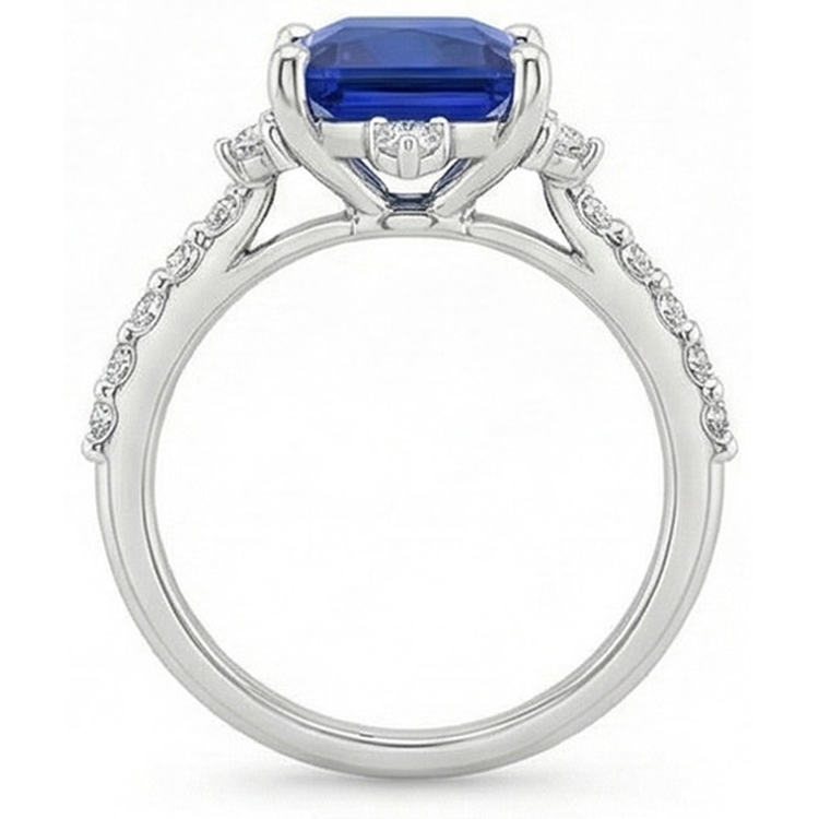 naturel diamant 6.25carats bague vue de profil