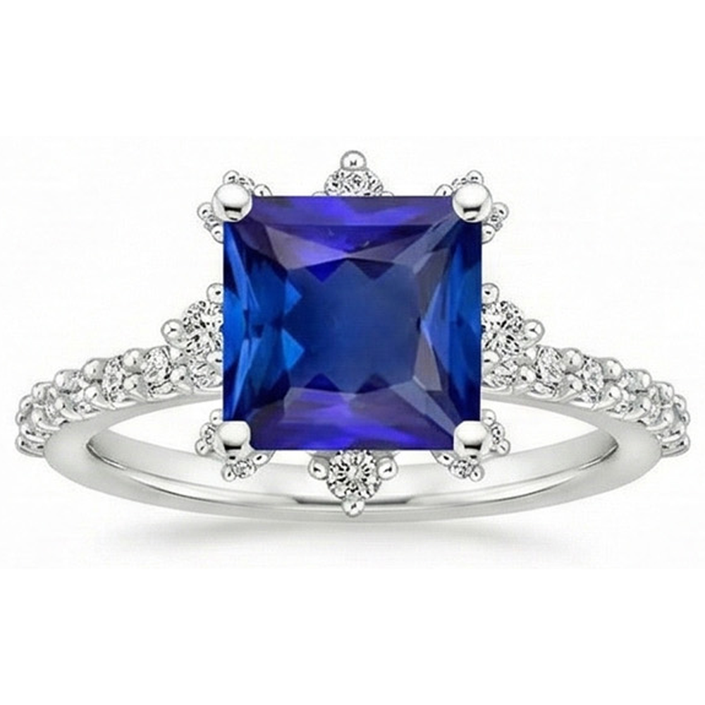 naturel diamant 6.25carats bague sur blanc