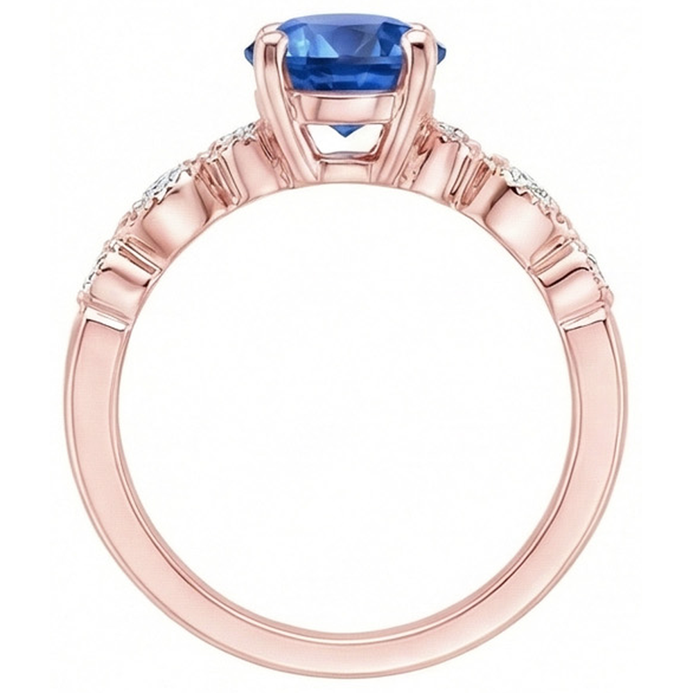 naturel round diamant 2.50carats bague sur blanc