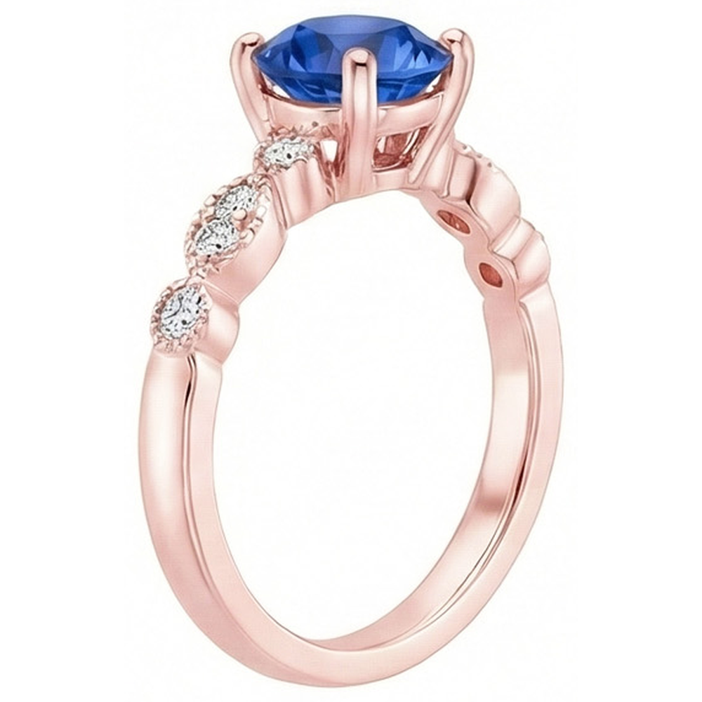 naturel round diamant 2.50carats bague vue de dessus