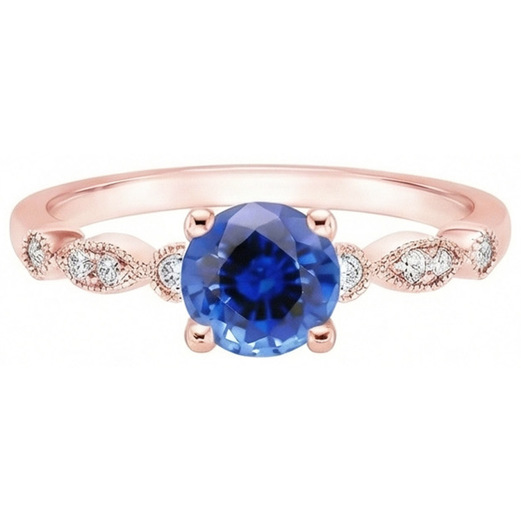 naturel round diamant 2.50carats bague angle de côté