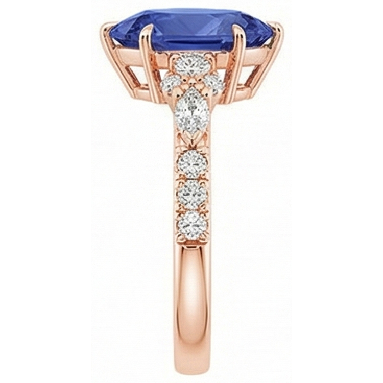 naturel pear diamant 5.50carats bague sur blanc